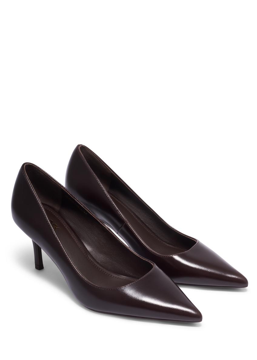 Women's brown leather pumps BUTYD-1031A-1H(Z26)