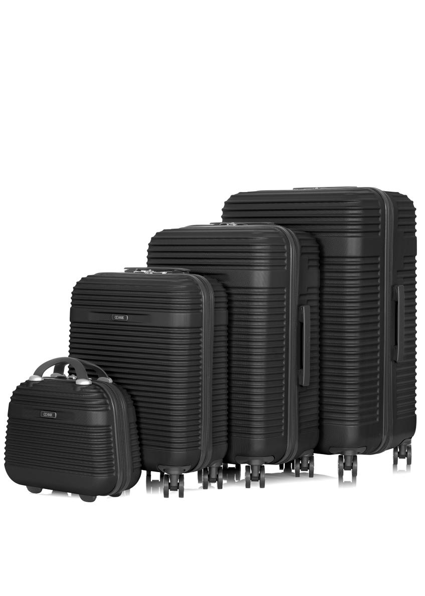 Komplet walizek na kółkach i kosmetyczka 14"/19''/24''/28'' WALAB-0040-99(W23)-01