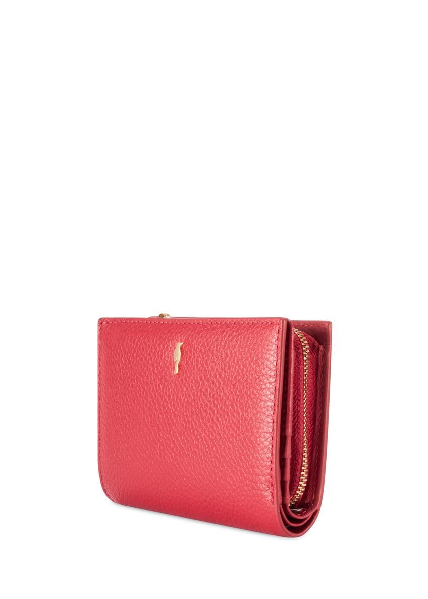 Red leather women's wallet PORES-0980R-4B(W26)
