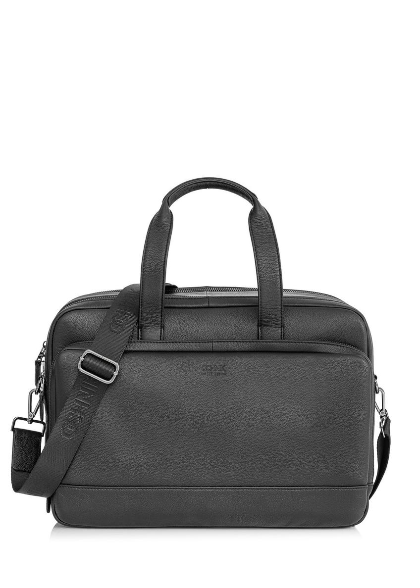 Leather black men's bag TORMS-0020R-99(W25)-11