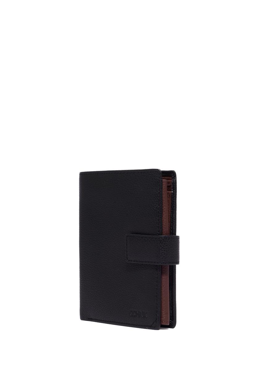 Black leather men's wallet PORMS-0720-99(Z26)