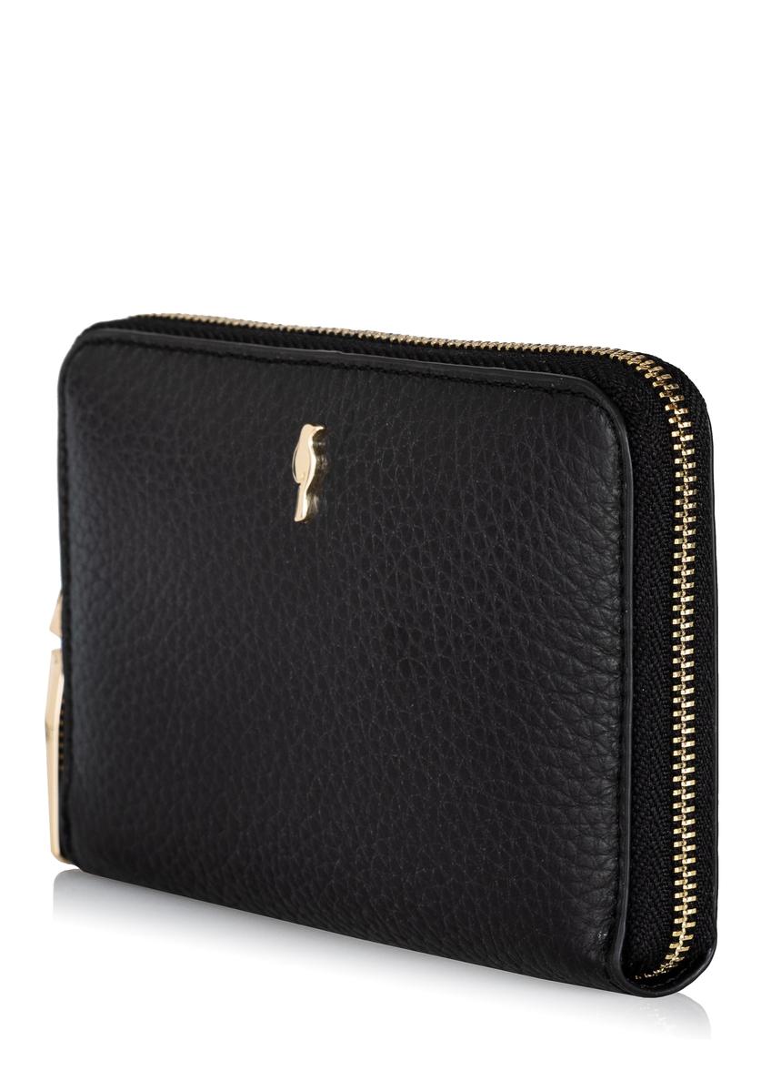 Women's black leather wallet PORES-0898-99(Z23)