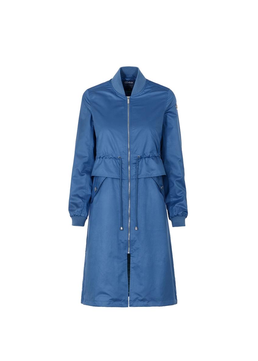 Women's long blue parka KURDT-0168-61(W19)-01