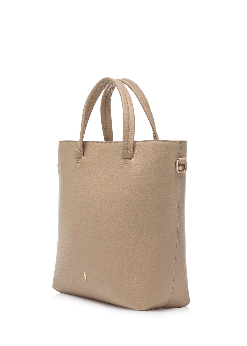 Large beige leather women's handbag TORES-0728C-80(W25)