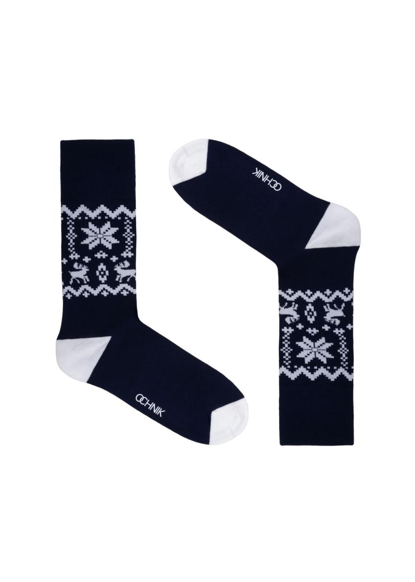 Men's socks with Norwegian pattern SKAMT-0125-69(Z23)-01