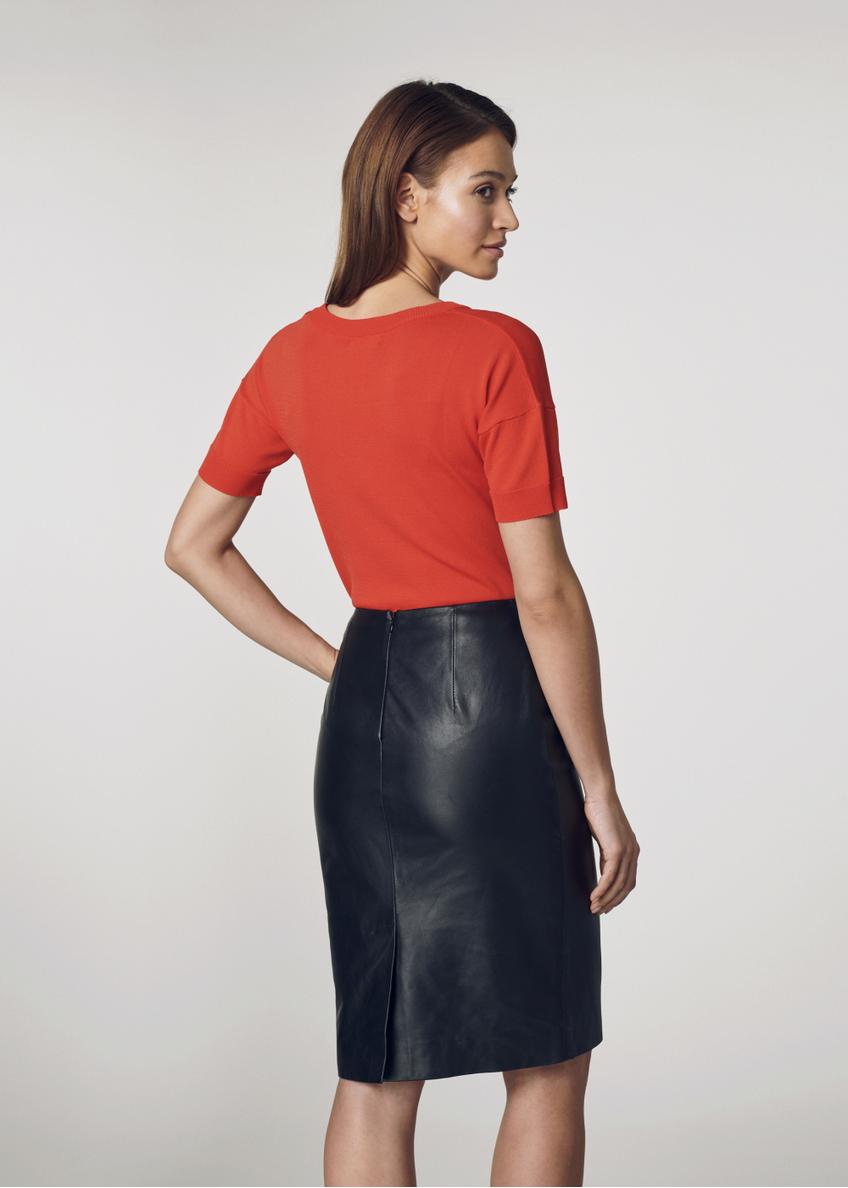 Women's pencil leather skirt SPCDS-0031-5010(KS)