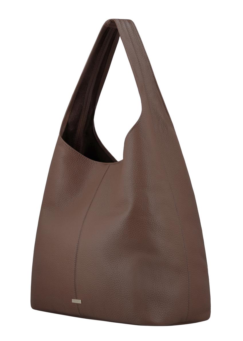 Brown leather shopper bag TORES-1372-1K(Z26)