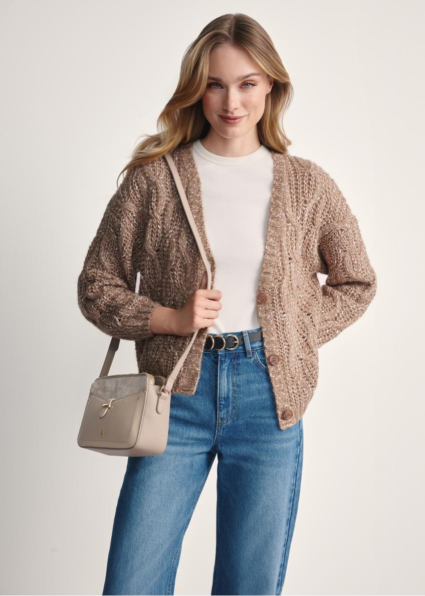 Light beige small women's handbag TOREC-0830B-80(Z25)