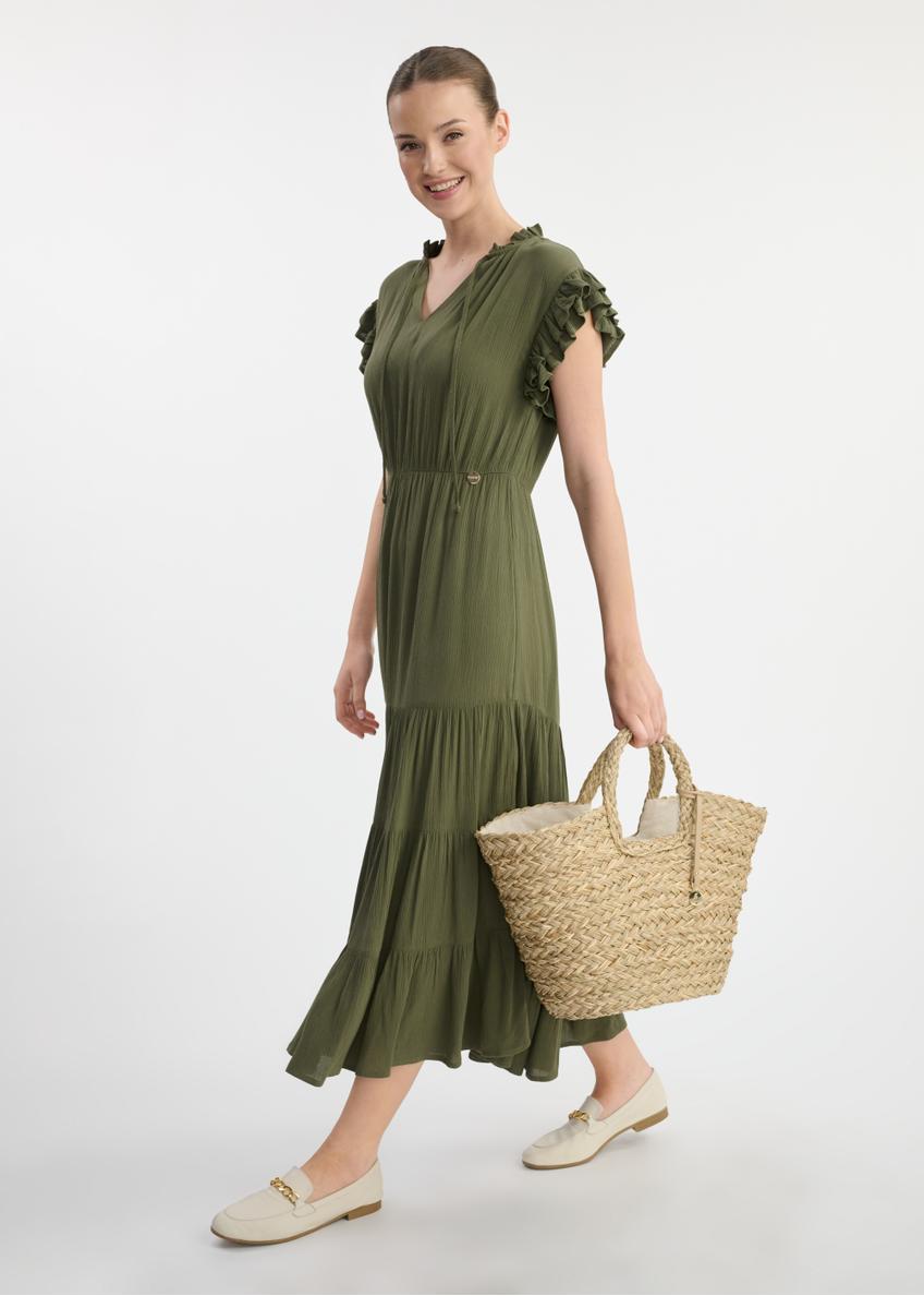 Large women's straw handbag TOREC-1041-25(W25)