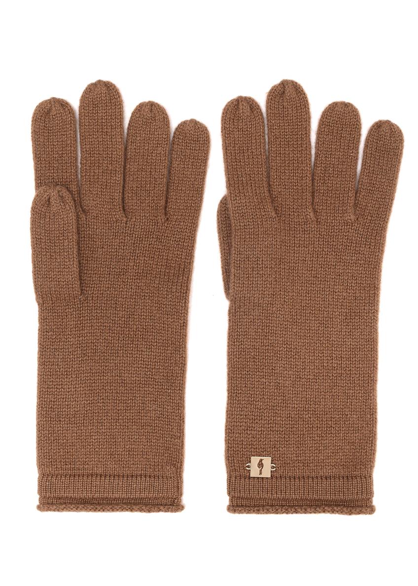 Women's cashmere caramel gloves REKDT-0020-24(Z25)