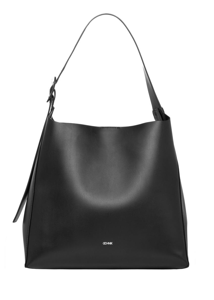 Large black women's shoulder bag TOREC-1337-99(Z26)