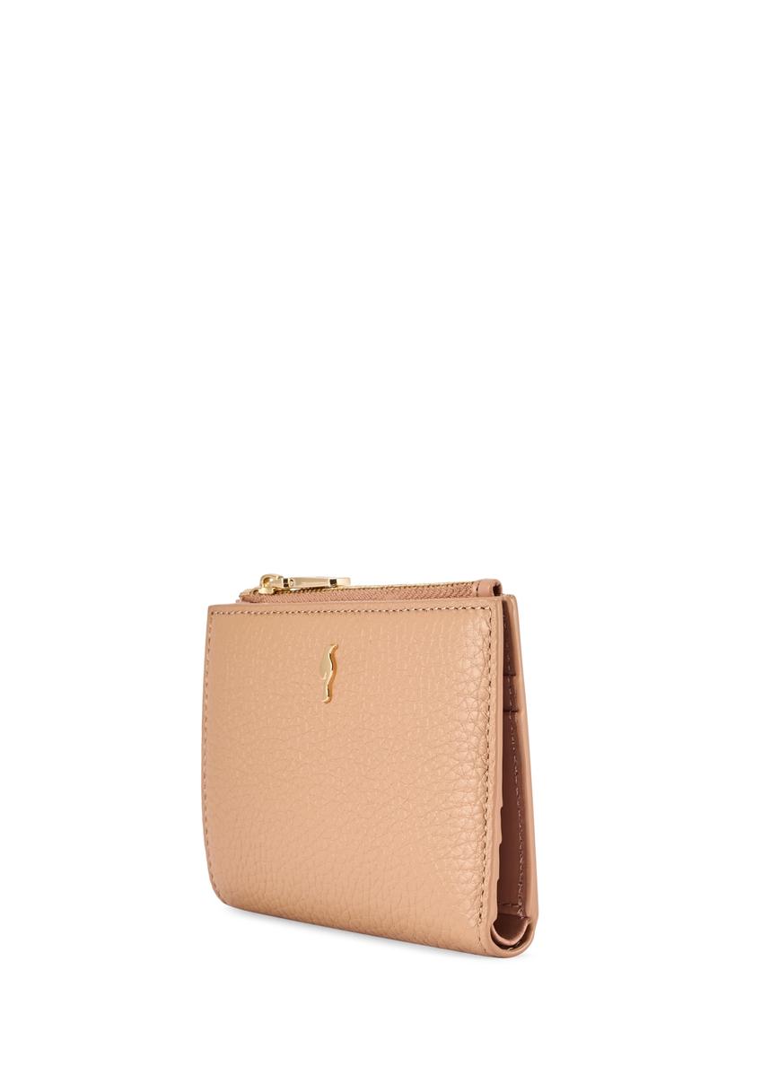 Women's leather wallet in dirty pink color PORES-0984-5D(W26)