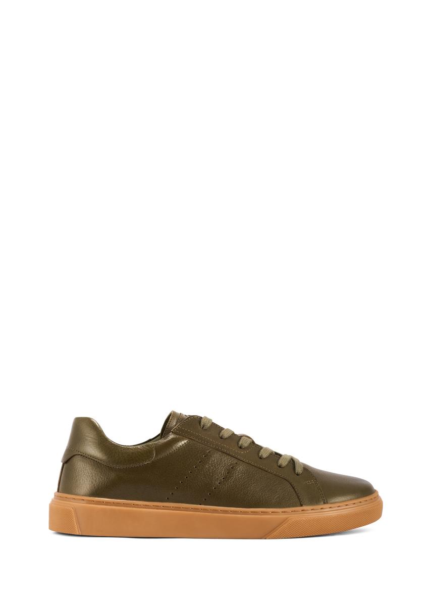 Men's leather sneakers khaki BUTYM-0486-8D(W26)