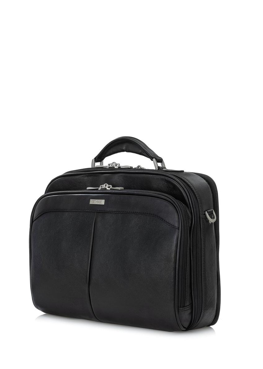 Black leather business travel bag TB-214A-99(KS)