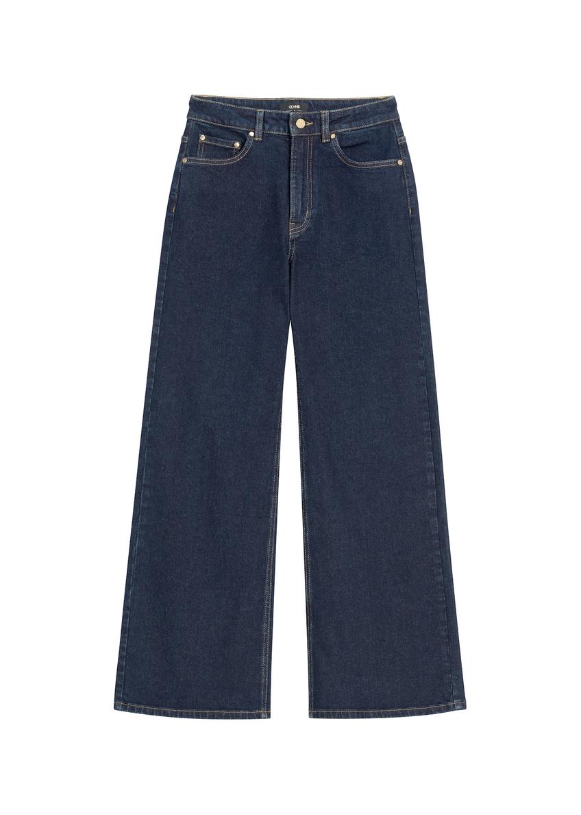 Navy blue women's denim pants JEADT-0013-7E(Z26)