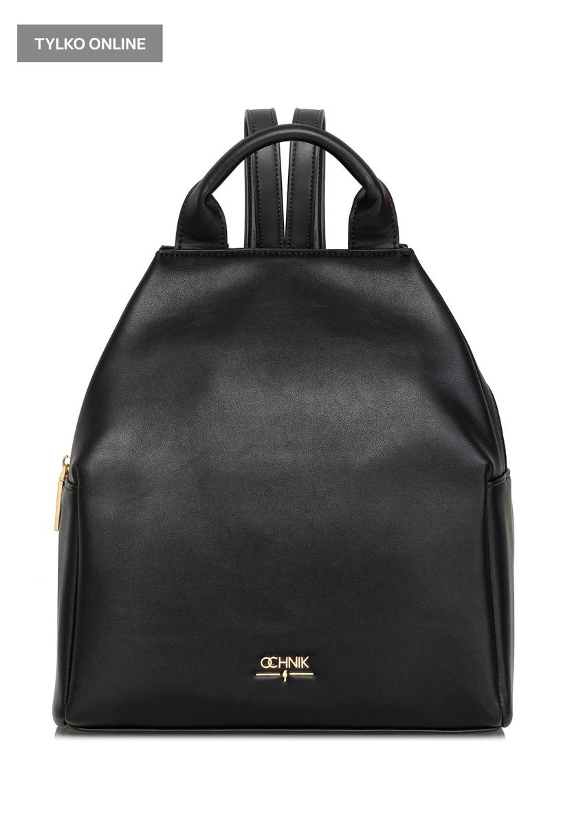 Black women's backpack made of imitation leather TOREC-0923A-99(W25)