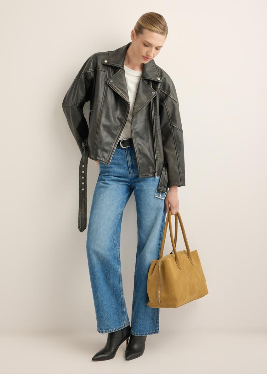 Large suede women's handbag TORES-1310-1B(W26)
