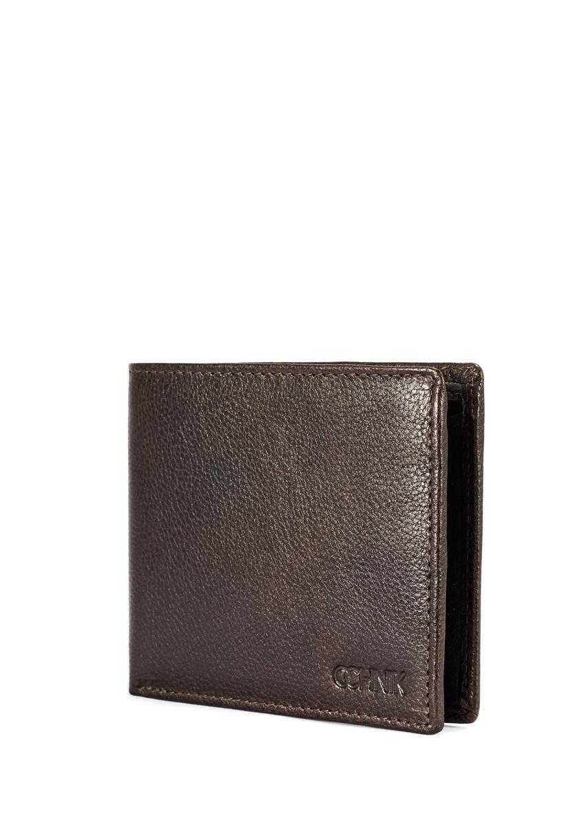 Brown leather men's wallet PORMS-0654-89(W25)