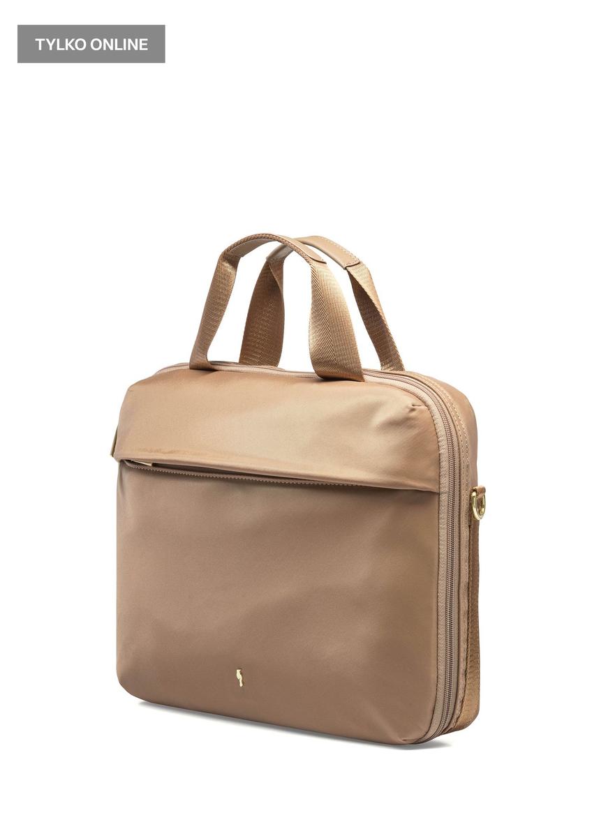 Beige women's laptop bag TOREN-0306-81(W25)