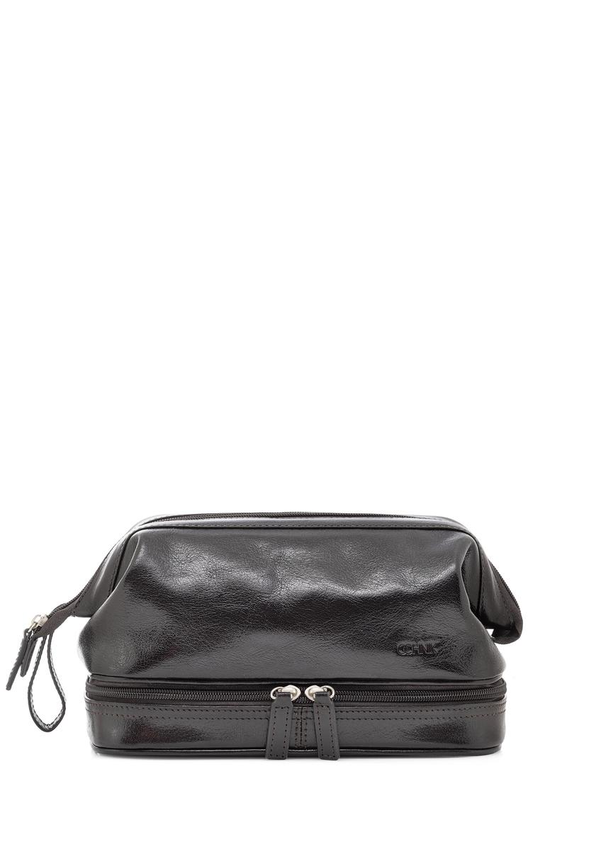 Men's glossy cosmetic bag TORMS-0479-99(Z25), front product view on white background.