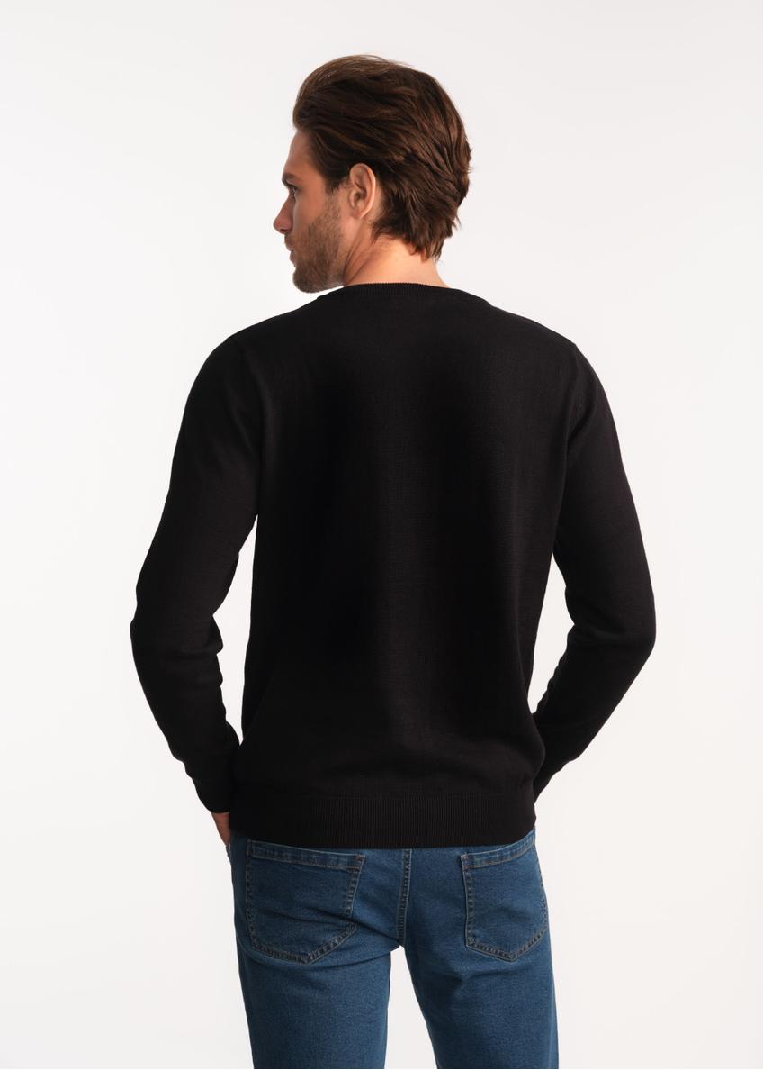 Black men's basic sweater SWEMT-0114A-99(Z24)