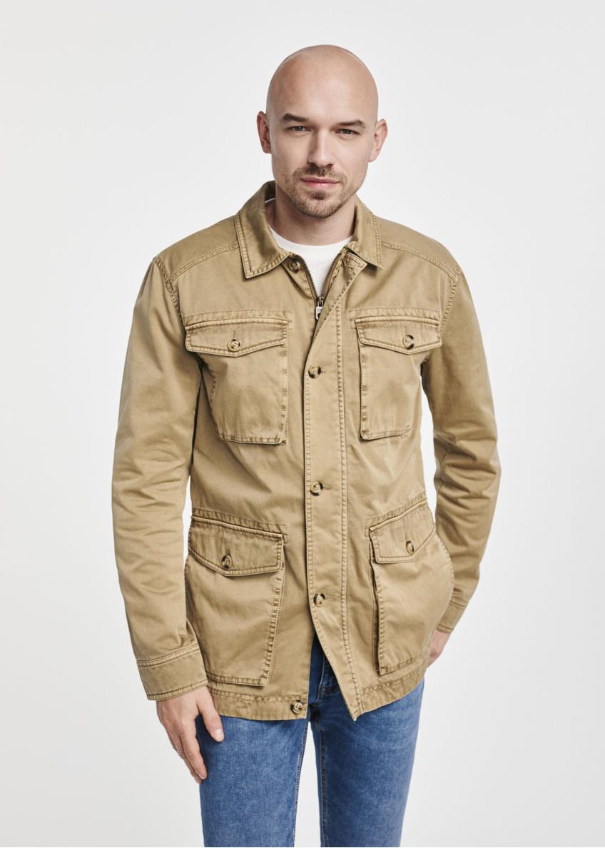 Beige men's transition jacket KURMT-0378-81(W25)-06