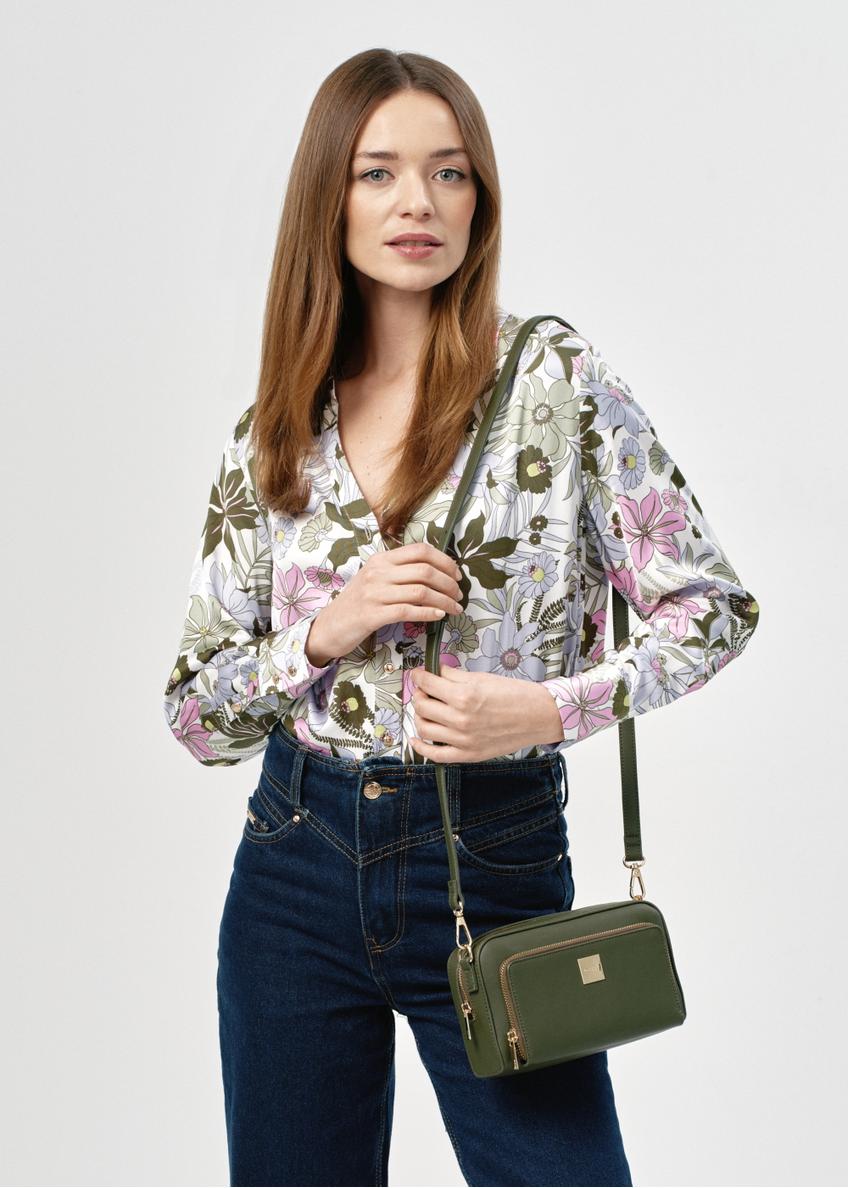 Small cross body bag in khaki color TOREC-0904-55(W24)