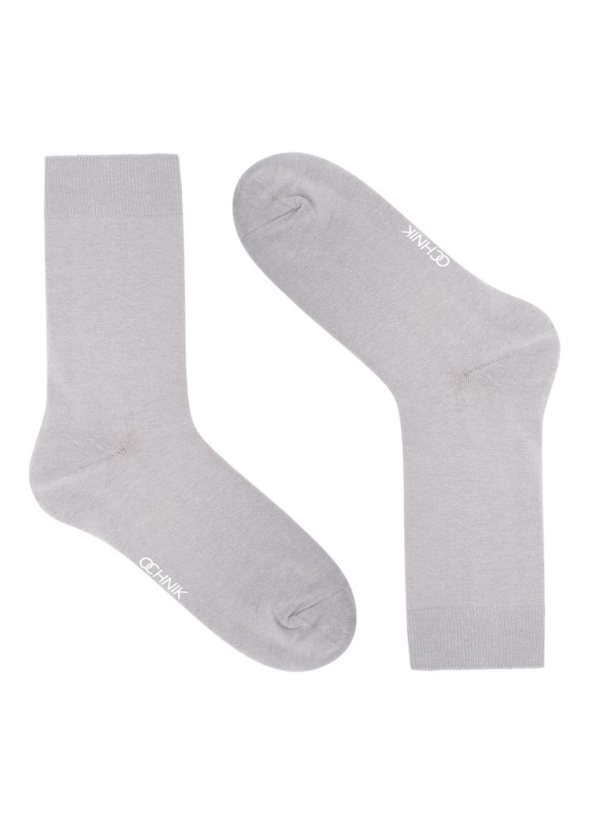 Men's gray cotton socks SKAMT-0207-9B(Z26), product view from the front on a white background.