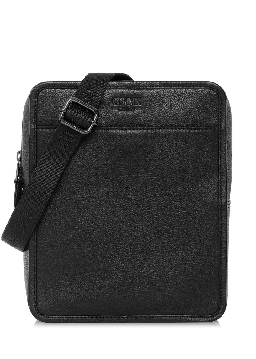 Black leather city bag TORMS-0445-99(W25)