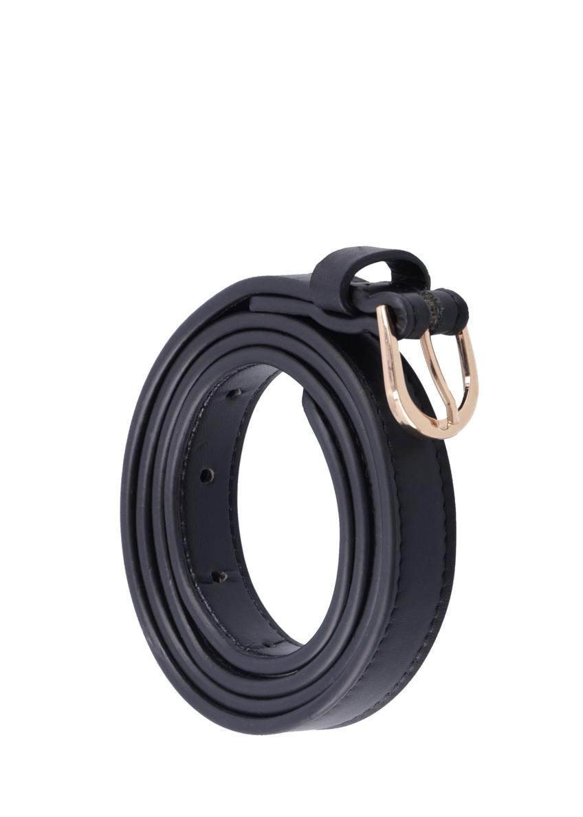 Black leather women's belt PASDS-0344-99(Z26)