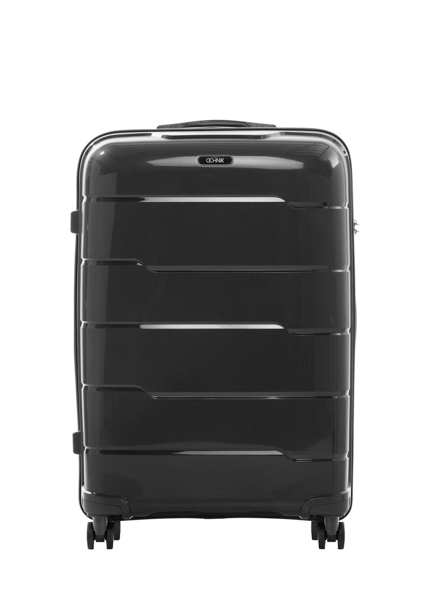 Large suitcase on wheels WALPP-0025-99-28(W26), product view from the front on a white background.