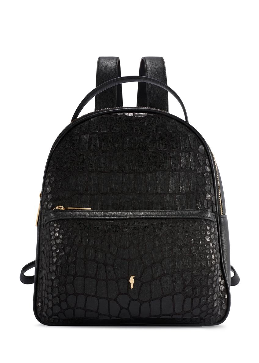 Black medium croco women's backpack TOREC-0920-9G(W26)