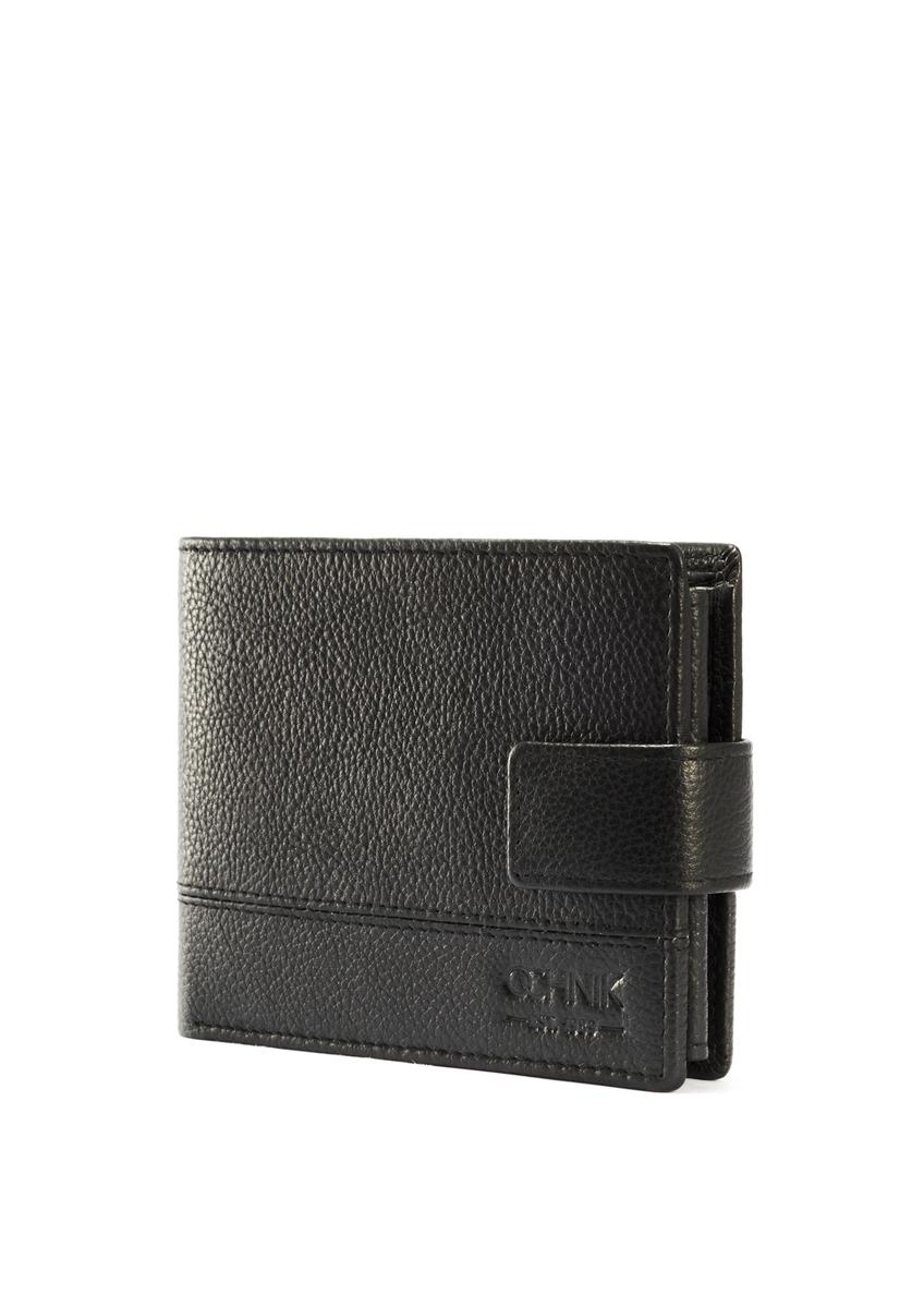Black leather men's wallet PORMS-0011B-99(W25)