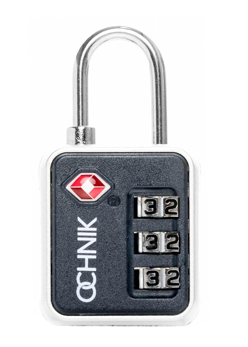 Navy blue combination luggage lock AW-015-0008-7D(W26), front product view on white background.