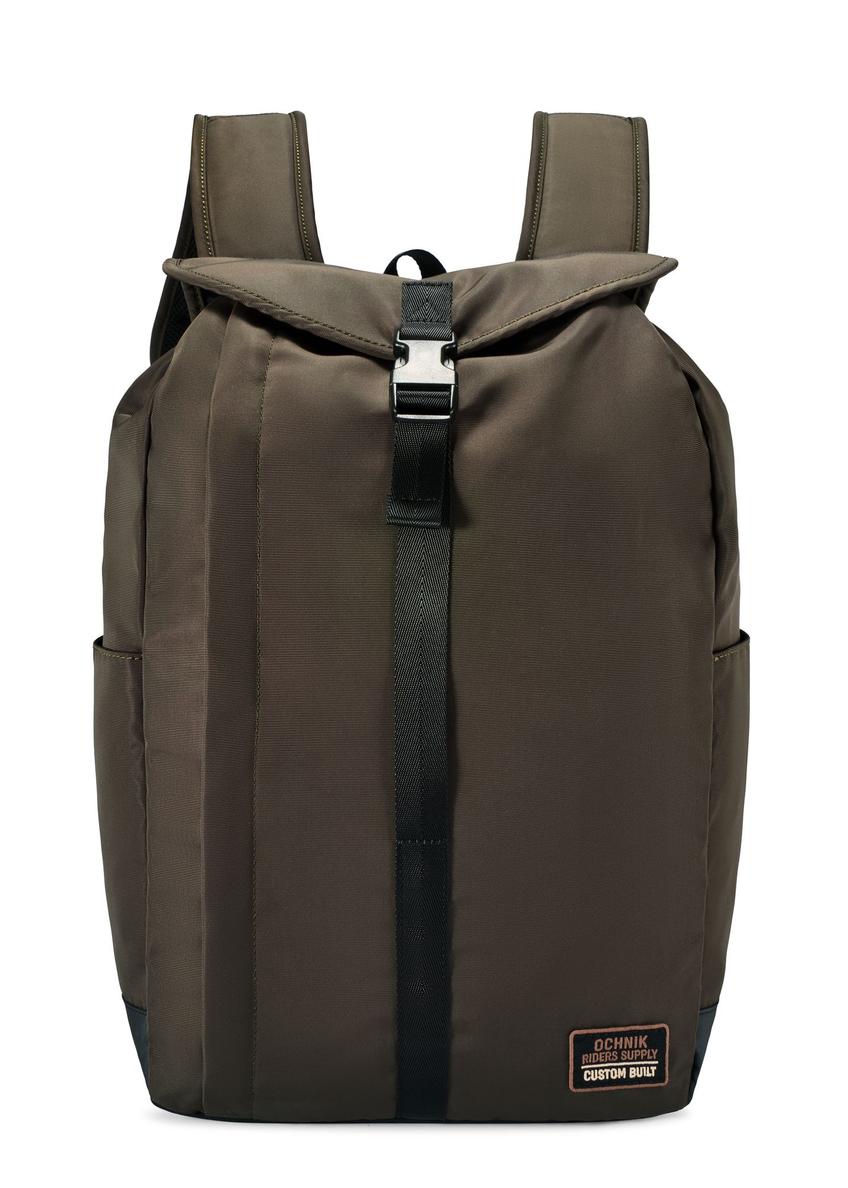 Men's khaki backpack TORMN-0415-8D(W26) - front product view, on white background.