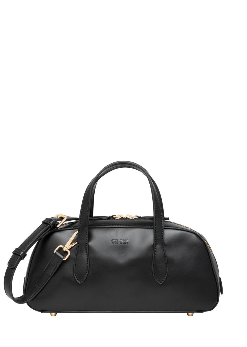 Small women's handbag in black TOREC-1382-99(Z26), front product view on white background.