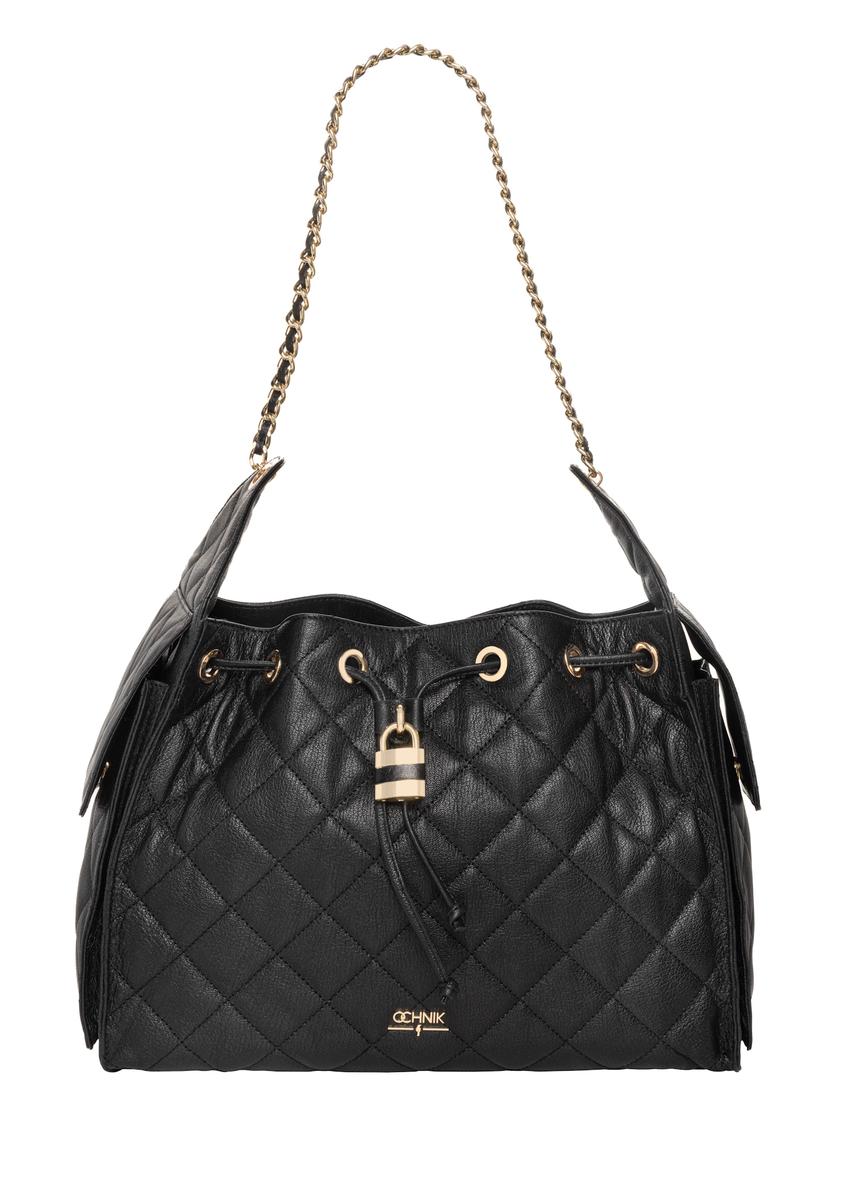 TORES-1365-9P(Z26) quilted leather women's handbag, front view on a white background.