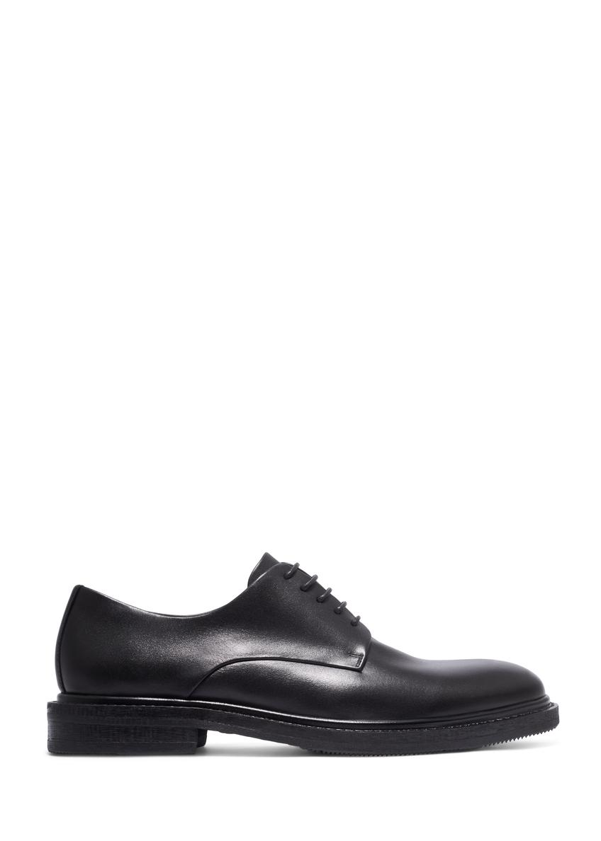 Men's black leather shoes BUTYM-0553-99(Z26), side view of the product on a white background.