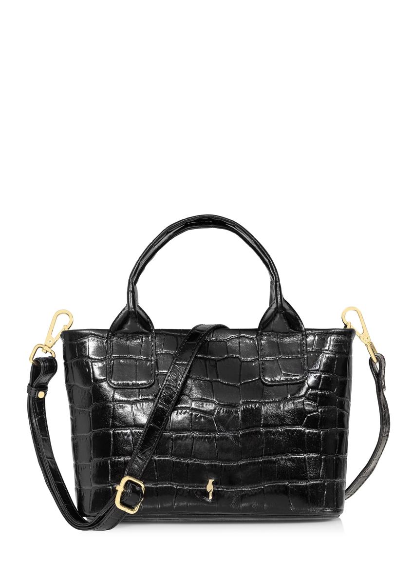 Small leather women's croco trunk TORES-1012-99(W24)-09
