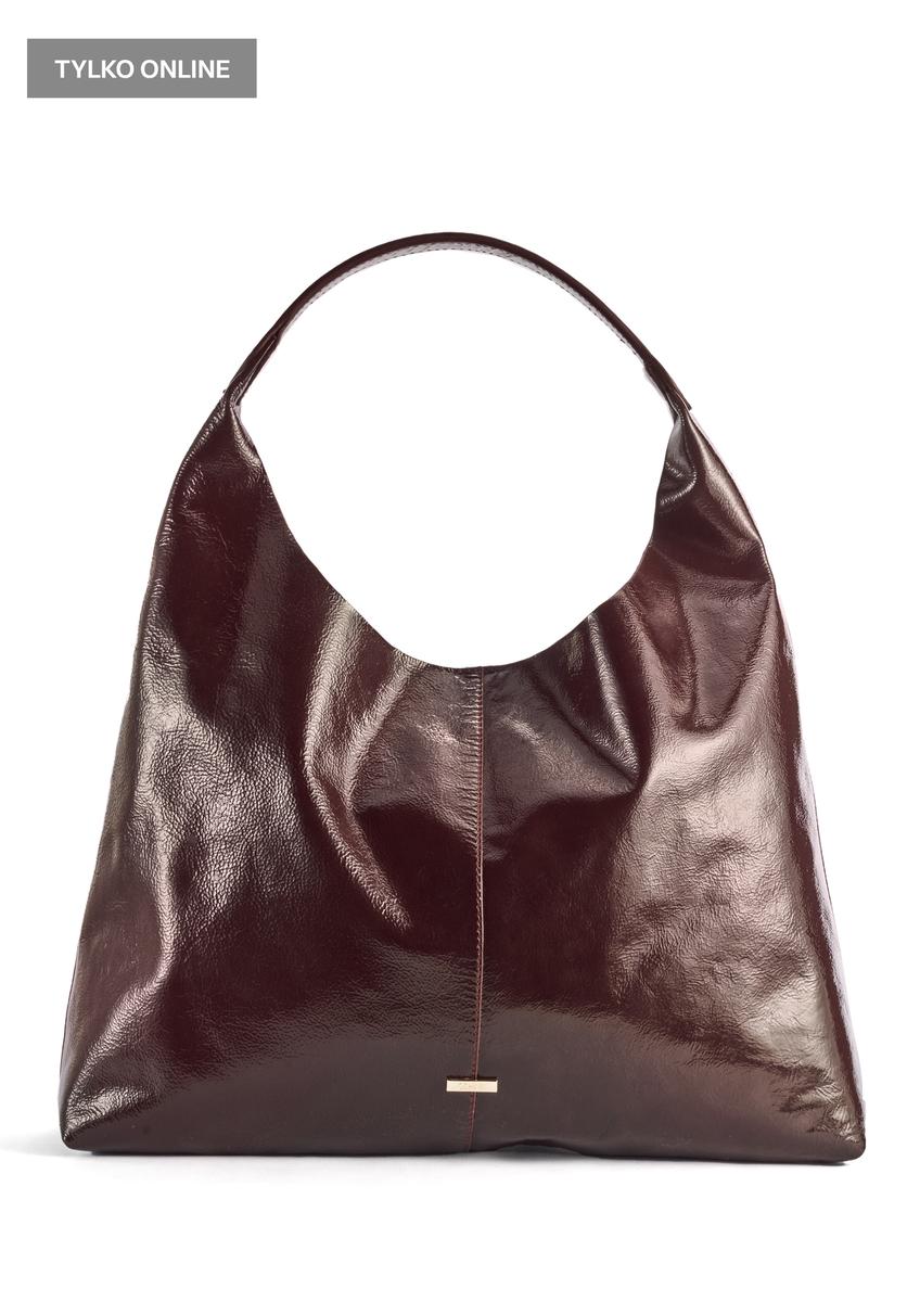 Large burgundy leather women's handbag TORES-1179-49(Z25)