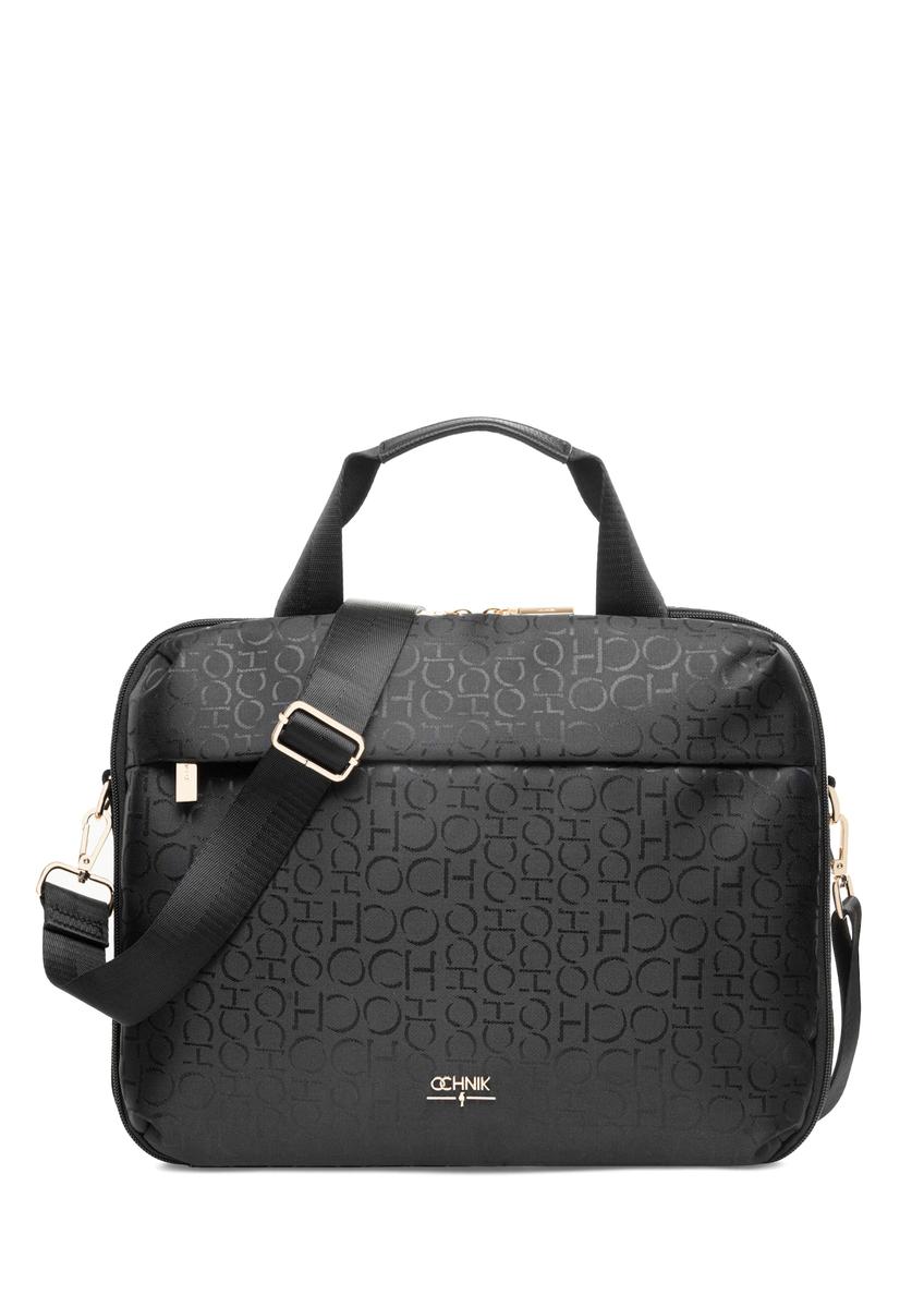 Black women's monogram bag TOREN-0299-99(W25), front product view on white background.