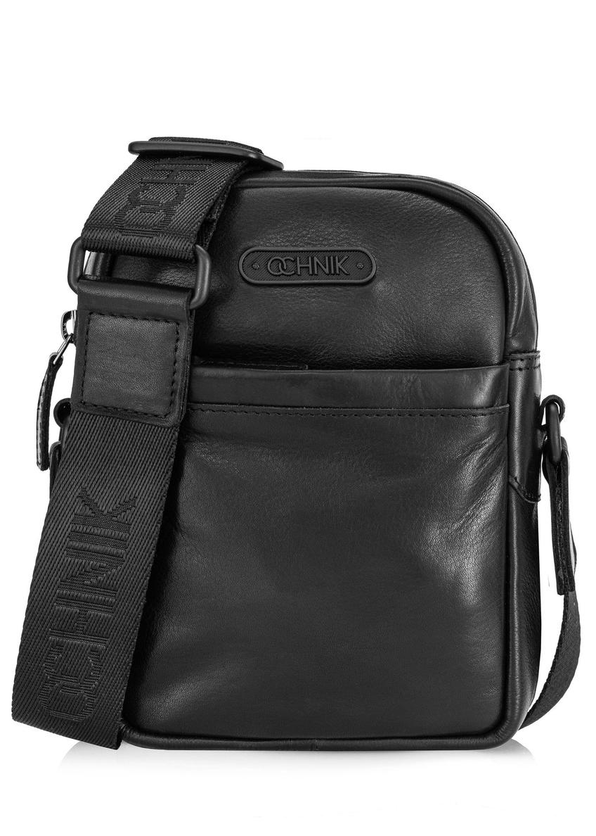 Black leather men's bag TORMS-0433-99(Z24)-07