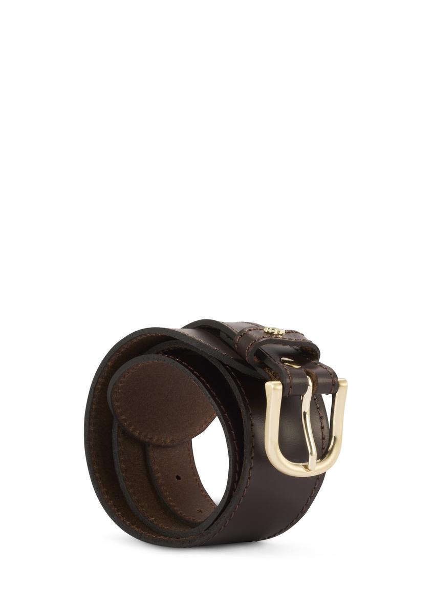 Brown leather women's belt PASDS-0330-90(Z25)