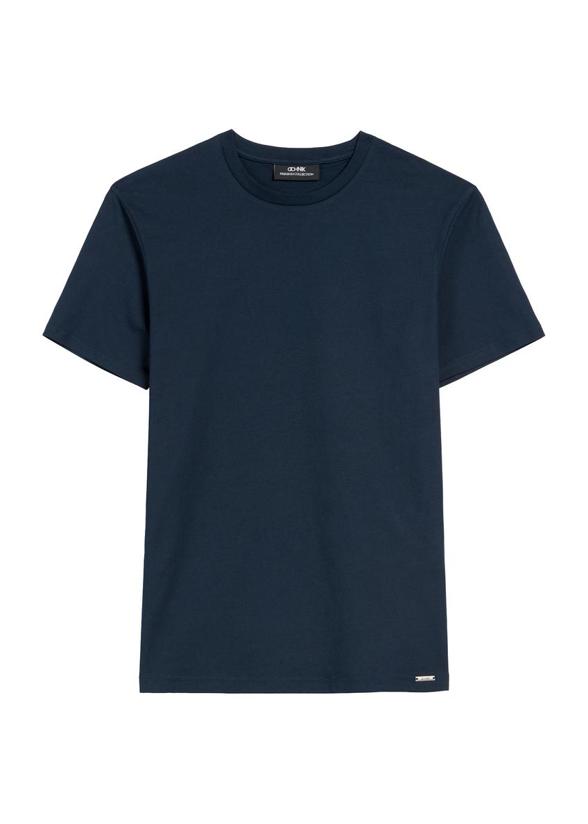 Navy blue cotton men's t-shirt TSHMT-0108-68(Z25)