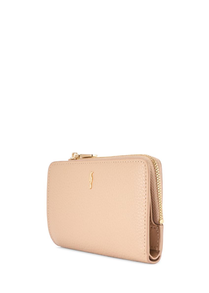 Beige leather women's wallet PORES-0977R-1B(W26)