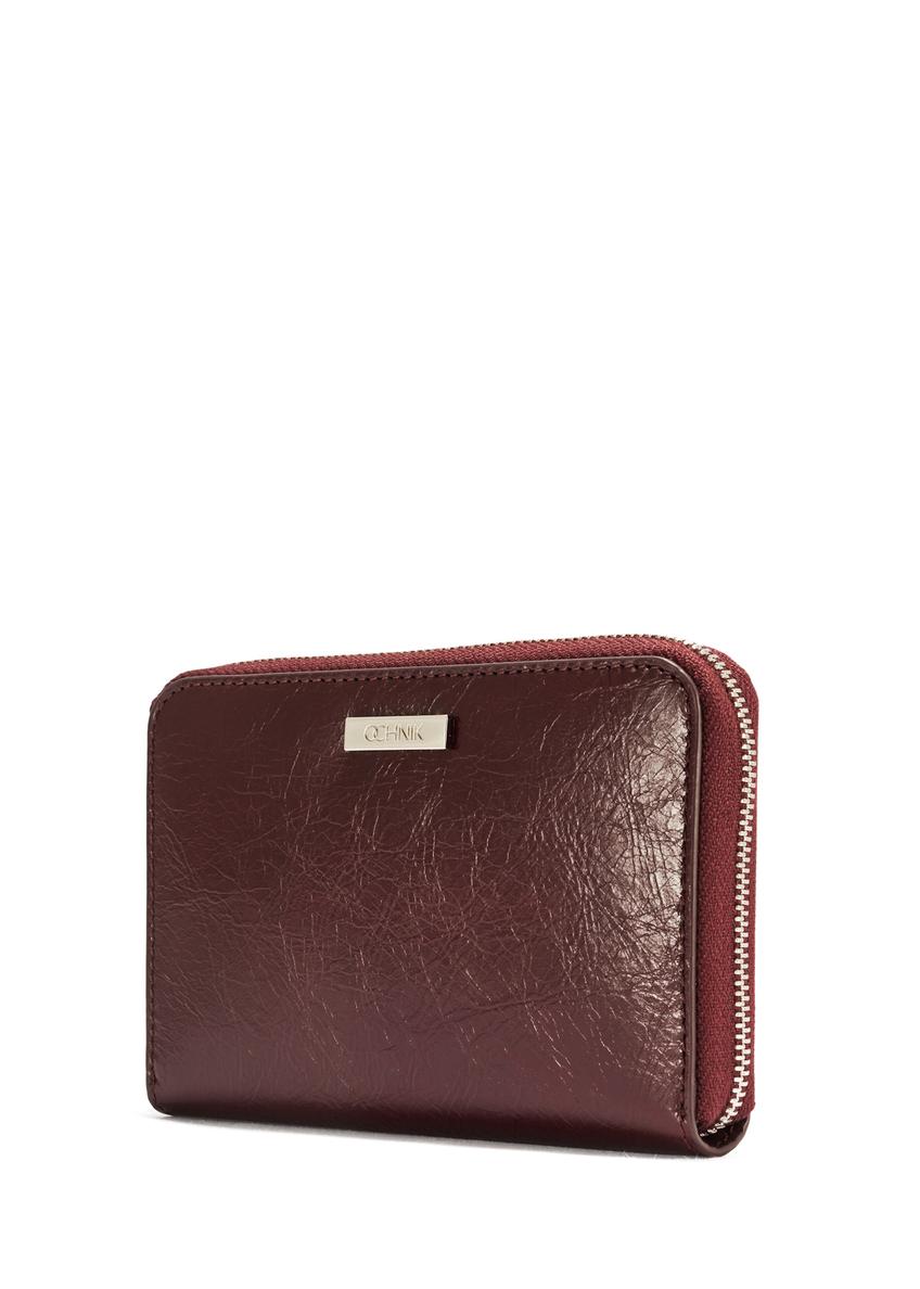 Women's leather burgundy wallet PORES-0966-49(Z25)