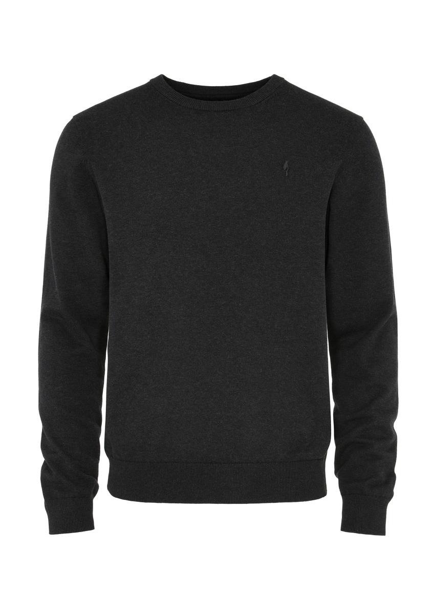 Men's graphite cotton sweater SWEMT-0143-95(W24)-04