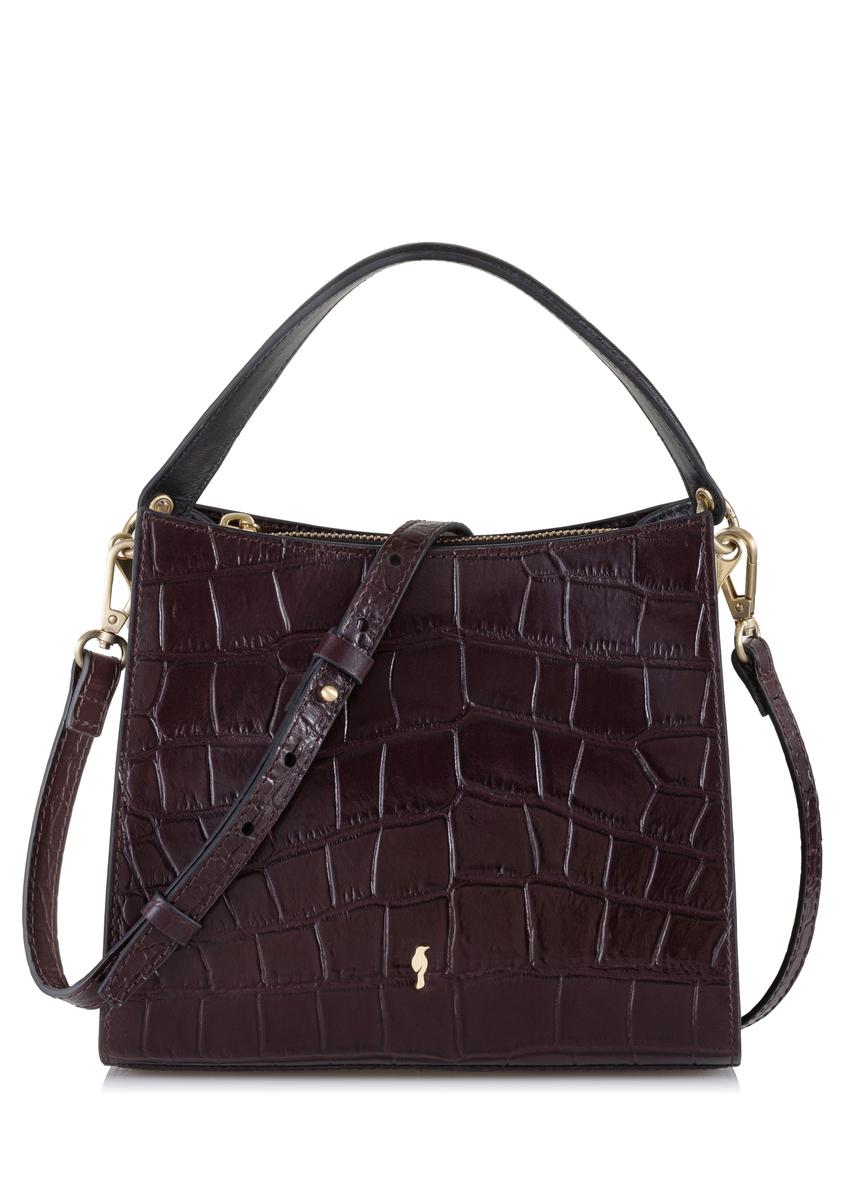 Women's three-compartment leather handbag TORES-0967-49(Z23)-10