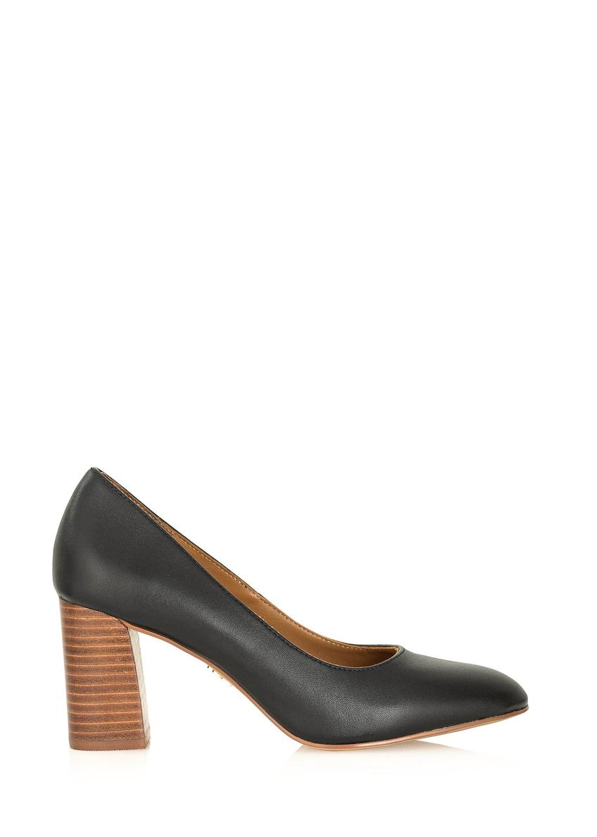 Black women's pumps made of natural leather BUTYD-1129-99(Z24)-01