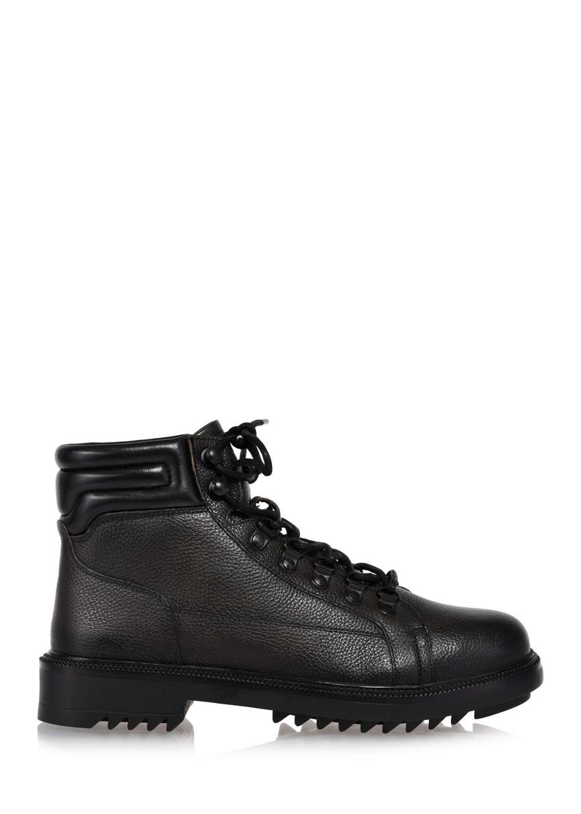 Black men's leather boots BUTYM-0471-99(Z24)-01